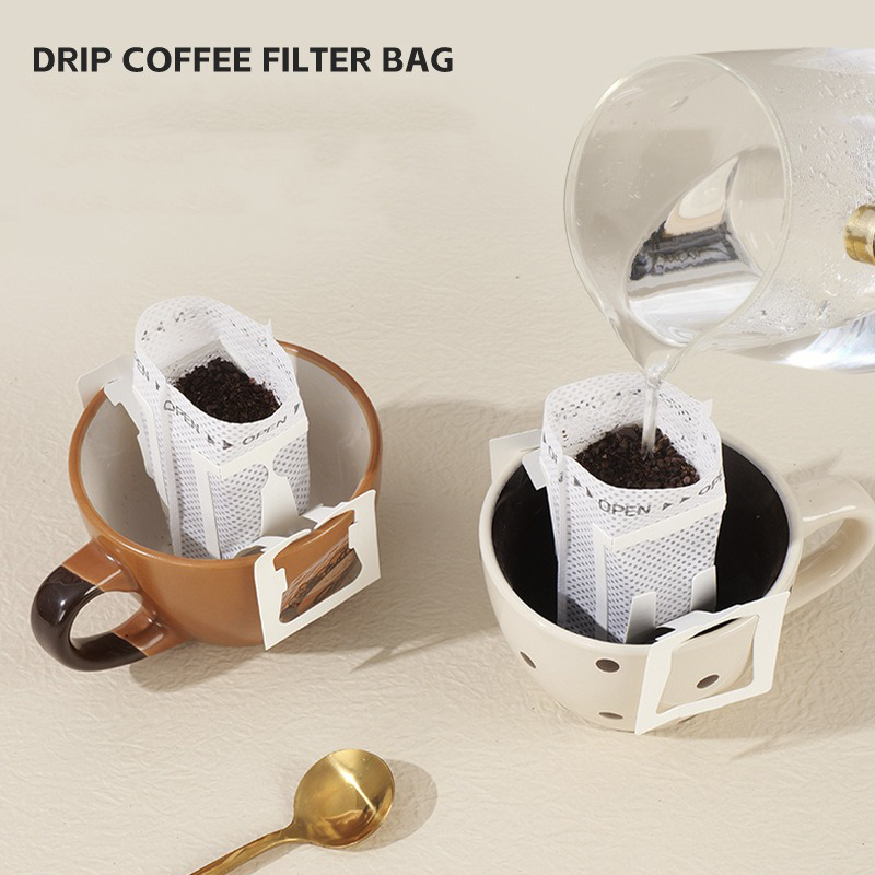 Coffee Equipment Cleaner - 50 stuks/zak Hangende Oor Koffiepoeder Filterpapier