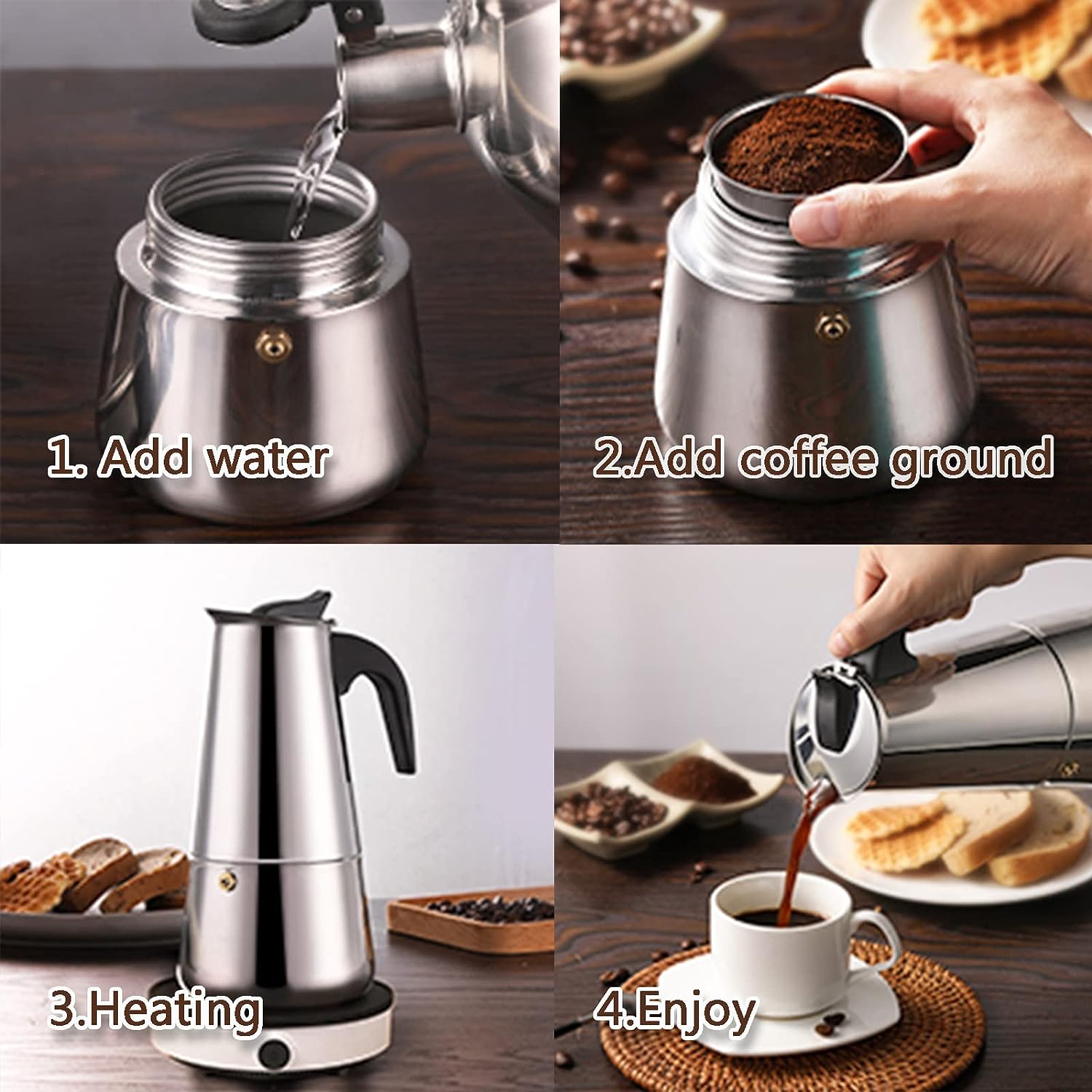 4/6/9 Cups Moka Pot Caffe Mach - Equipment Of Coffee Machine recensie en prijs